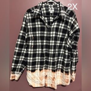 Distressed/bleached flannels